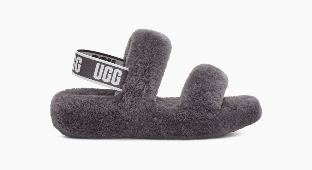 Ugg Oh Yeah - Womens Slippers - Grey - NZ (6184BSALG)